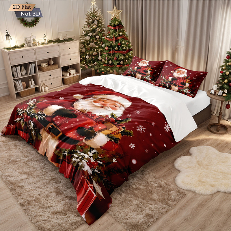 ⏳Limited-time 50% off⏰Festive Christmas 3-Piece Duvet Cover Set🛏️❤️-3