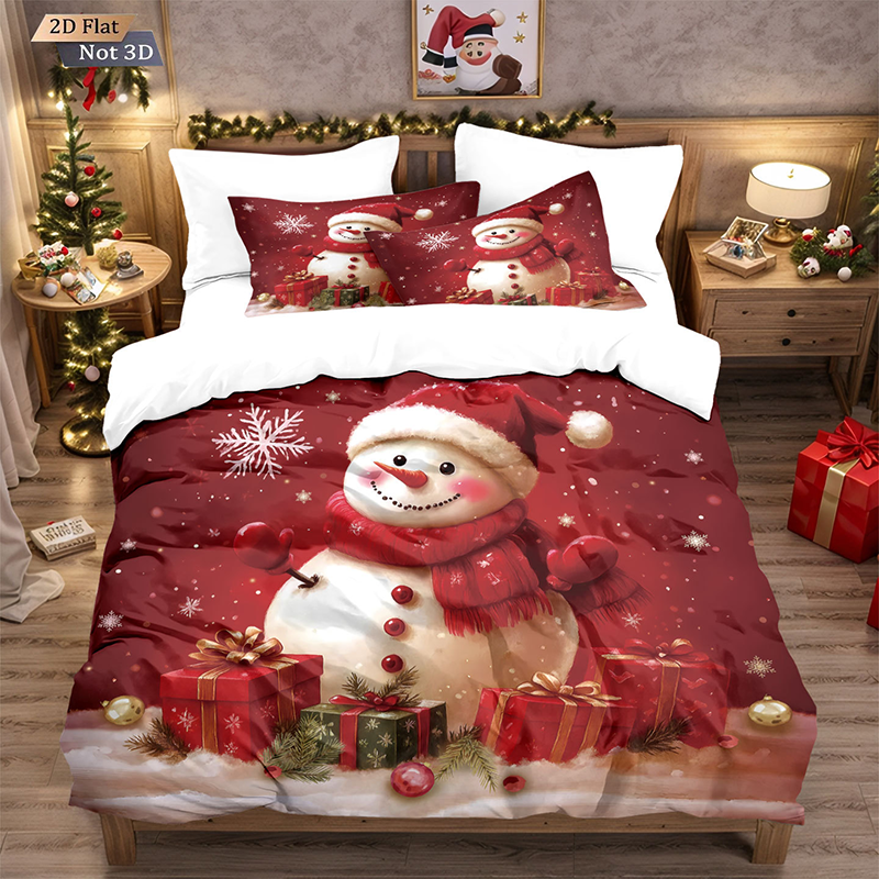 ⏳Limited-time 50% off⏰Festive Christmas 3-Piece Duvet Cover Set🛏️❤️-1