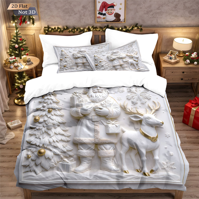 ⏳Limited-time 50% off⏰Festive Christmas 3-Piece Duvet Cover Set🛏️❤️-22