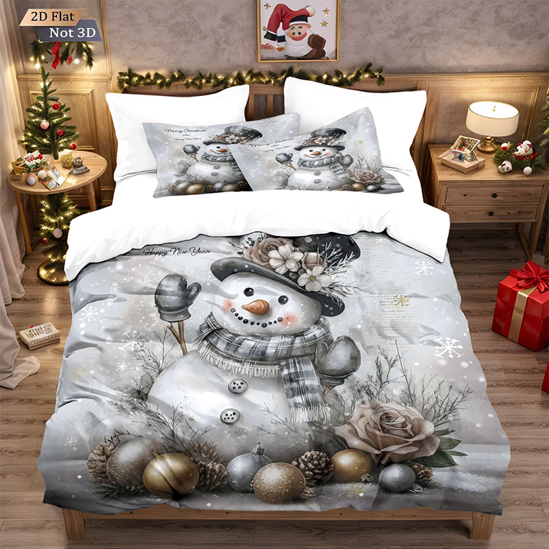 ⏳Limited-time 50% off⏰Festive Christmas 3-Piece Duvet Cover Set🛏️❤️-24