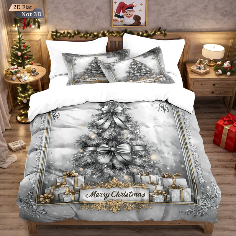 ⏳Limited-time 50% off⏰Festive Christmas 3-Piece Duvet Cover Set🛏️❤️-25