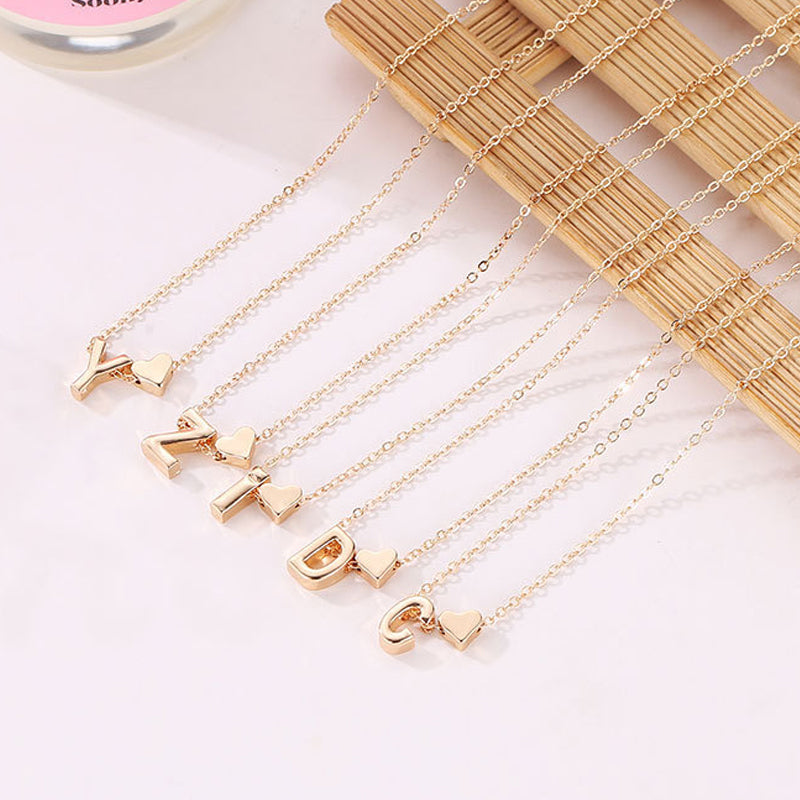 🔥Christmas Sale 50% OFF!!🔥Tiny Initial Necklaces Golden Heart Letter A-Z💖FREE SHIPPING TODAY🚀-2