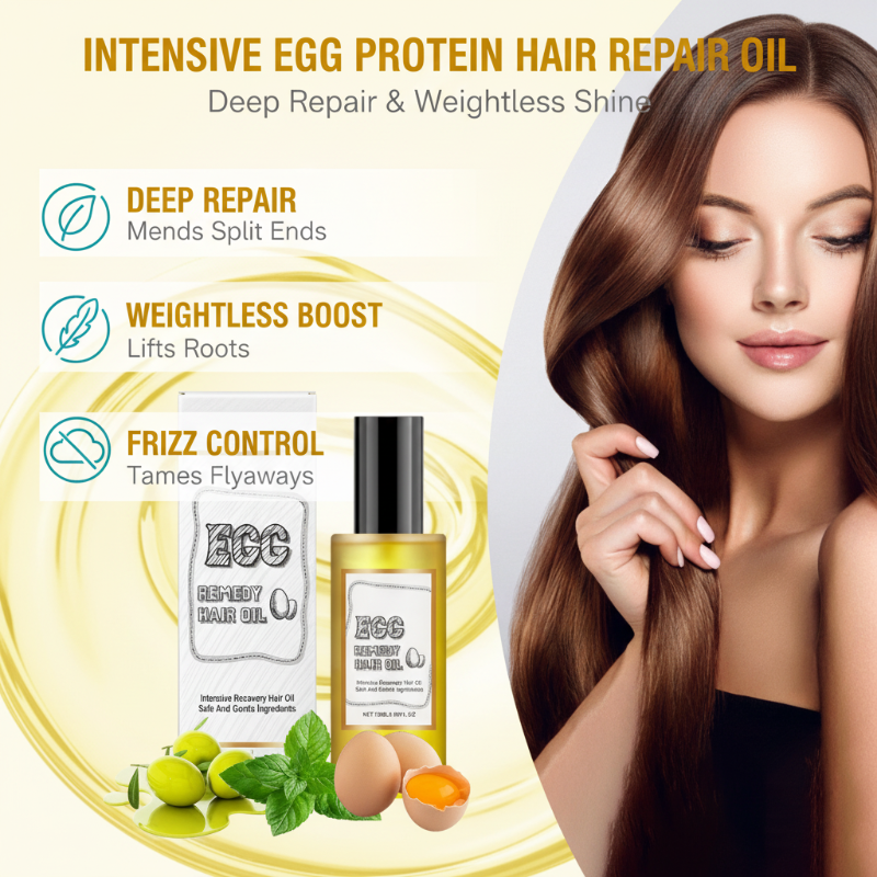 🔥LAST DAY-BUY 1 GET 1 FREE✨Intensive Egg Protein Hair Repair Oil