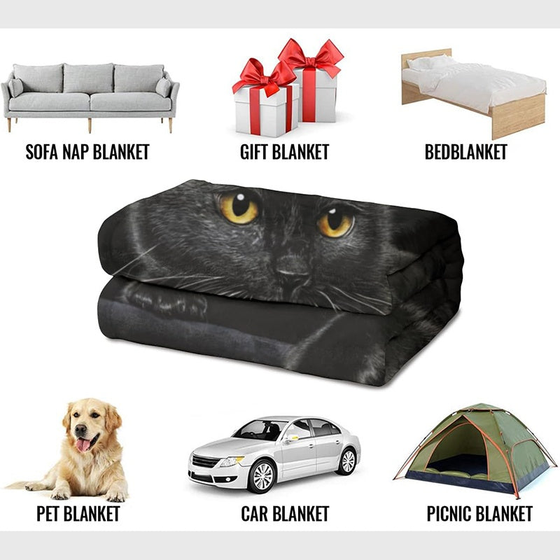 ⏳LAST DAY SALE 50% OFF!⏰🐱Black Cat All-Season Cozy Blanket-2