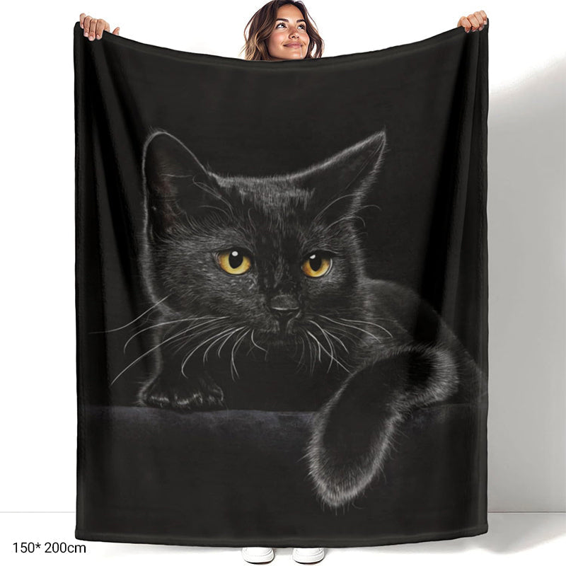⏳LAST DAY SALE 50% OFF!⏰🐱Black Cat All-Season Cozy Blanket-9