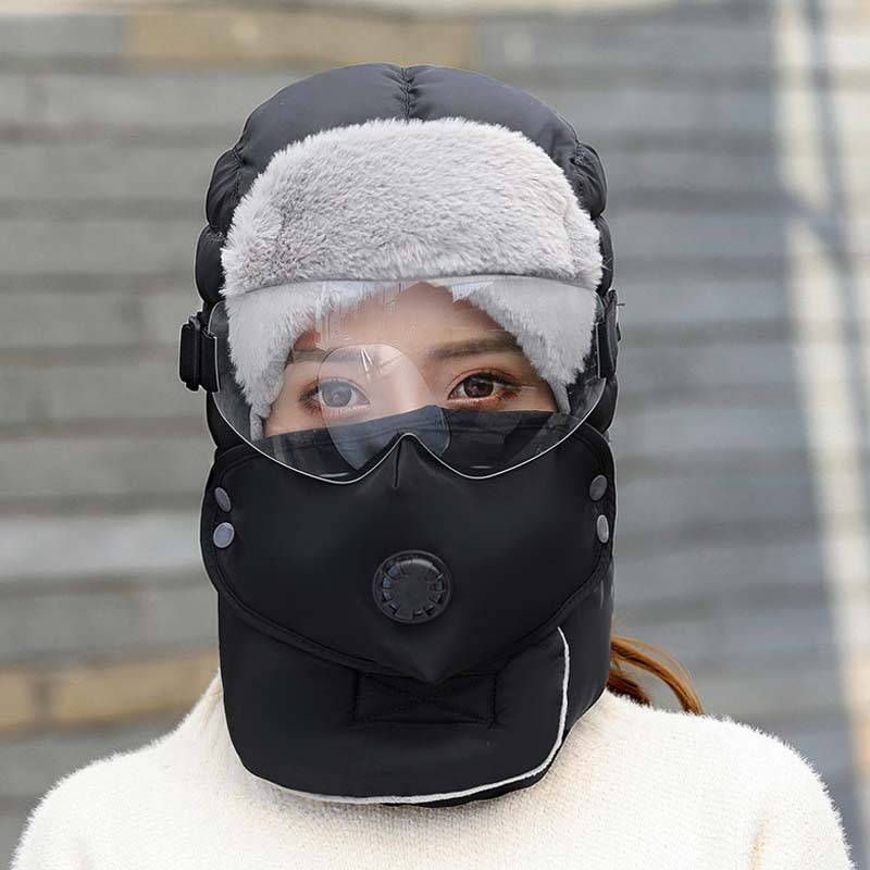 📢💥BLACK FRIDAY SPECIAL PRICE ￡15.99💖Thermal Hat with Detachable Breathing-Valve Mask-12