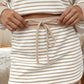 2026 HOT SALE ⚡50K+ SOLD!⚡Women's Striped Two-Piece Mini Skirt Set