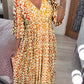 🔥Hot Sale - 48% OFF🔥Bohemian Casual Print V-neck Long Dress( Free Shipping)