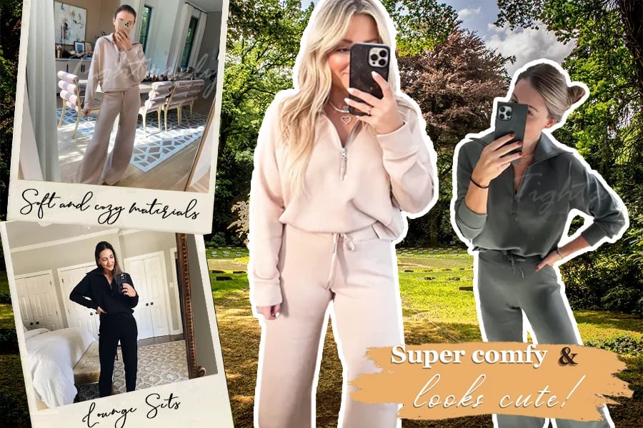 💝Black Friday Sale 50% OFF!!⚡🎀Women's 2 Piece Casual Outfits Sweatsuit Set-15